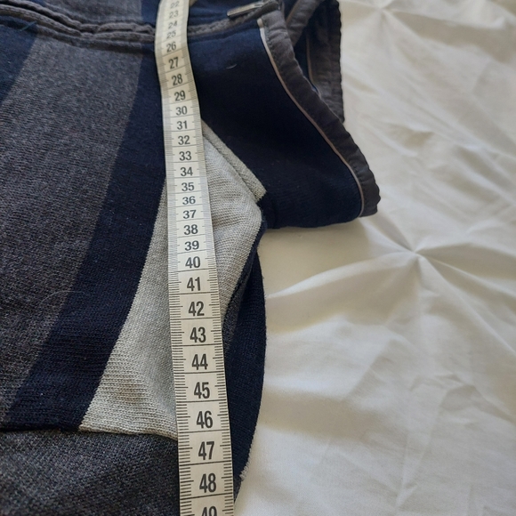 Paul Shark Sweater Mens Large Blue gray Stripe Quarter Zip Wool Cool Touch - Picture 4 of 7